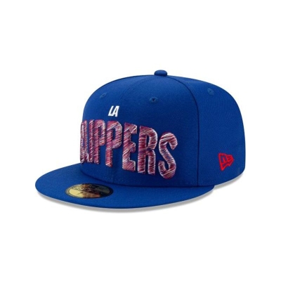 Blue Los Angeles Clippers Hat - New Era NBA Raised Threads 59FIFTY Fitted Caps USA2184590